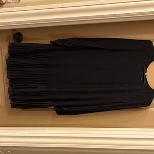 Elegant Black Pleated Dress